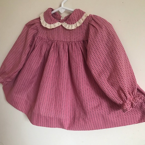 Rare Vintage1970’s Custom Flower Lace Collar Dress - Picture 2 of 8